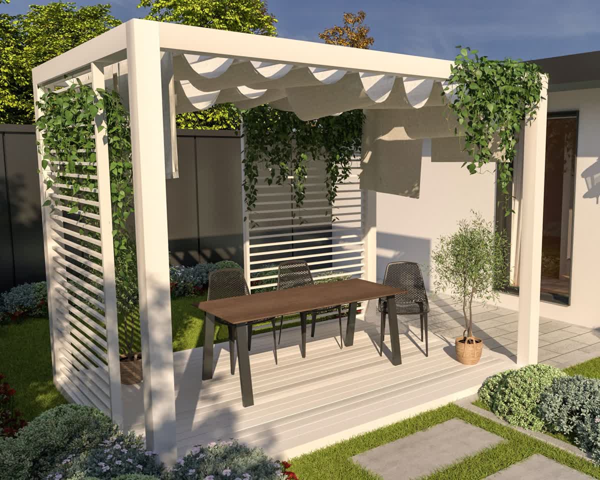 Compton outdoor stone dining table