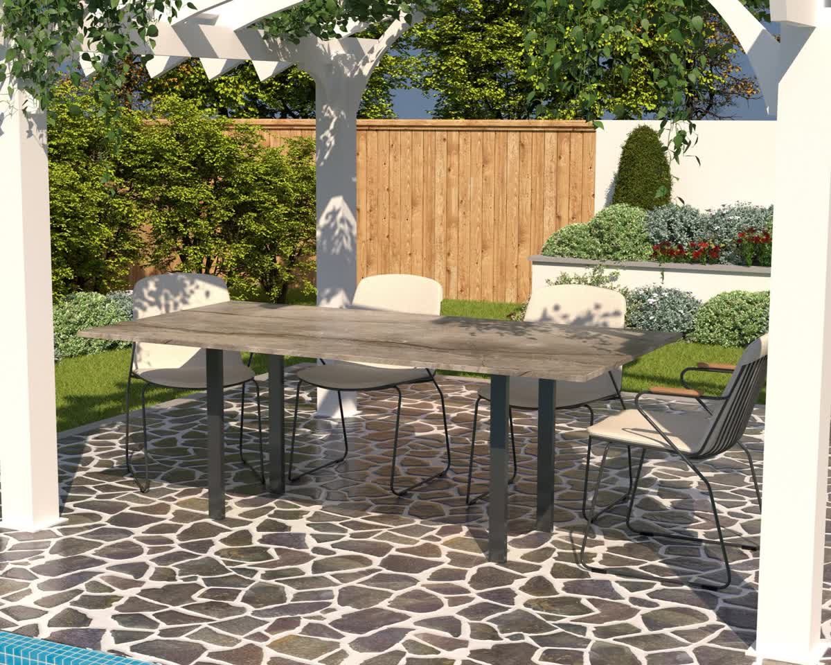 Tamar Flare Outdoor Dining Table detail view 2